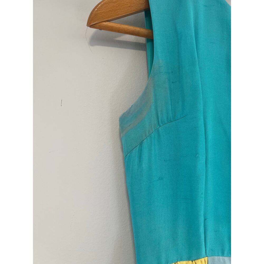 1970s Vintage Maxi Patchwork Dress Bold Bright Colors New York Designer - Picture 7 of 14